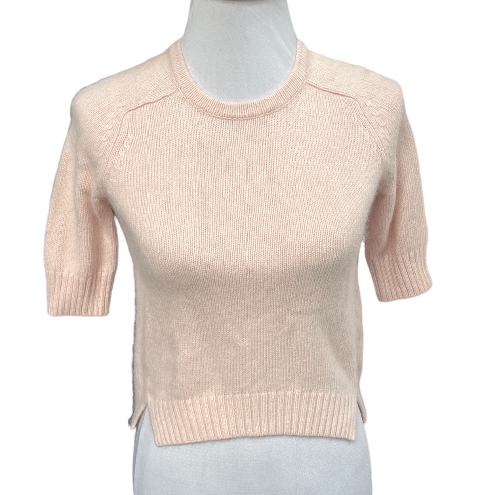 Topshop Angora Blend Cropped Sweater Blush Pink Size 2
